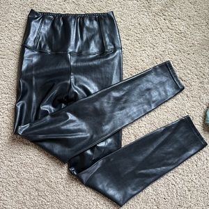 Aritzia Wilfred Free Leather Legging Pants High Waisted